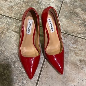 Red Steve Madden Close Toed Heels